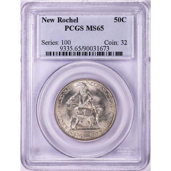 1938 New Rochelle Commemorative Half Dollar Coin PCGS MS65