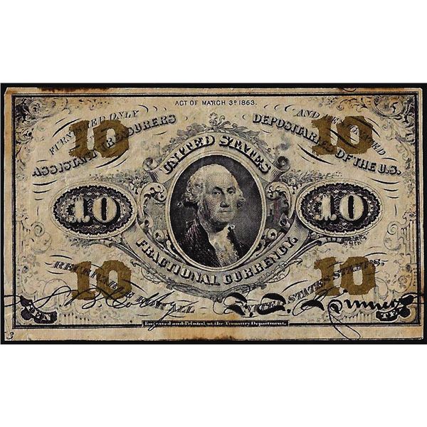 March 3, 1863 Third Issue Ten Cents Fractional Currency Note