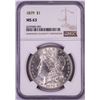 Image 1 : 1879 $1 Morgan Silver Dollar Coin NGC MS63