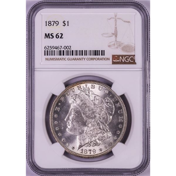 1879 $1 Morgan Silver Dollar Coin NGC MS62