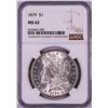 Image 1 : 1879 $1 Morgan Silver Dollar Coin NGC MS62
