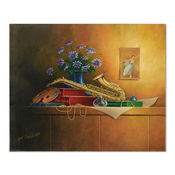 Avi Belaish, Original Acrylic Painting On Canvas Hand Signed With Letter Authenticity