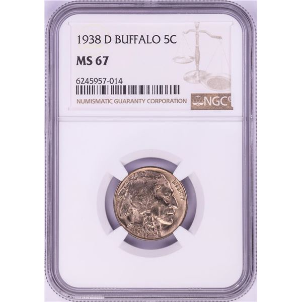 1938-D Buffalo Nickel Coin NGC MS67