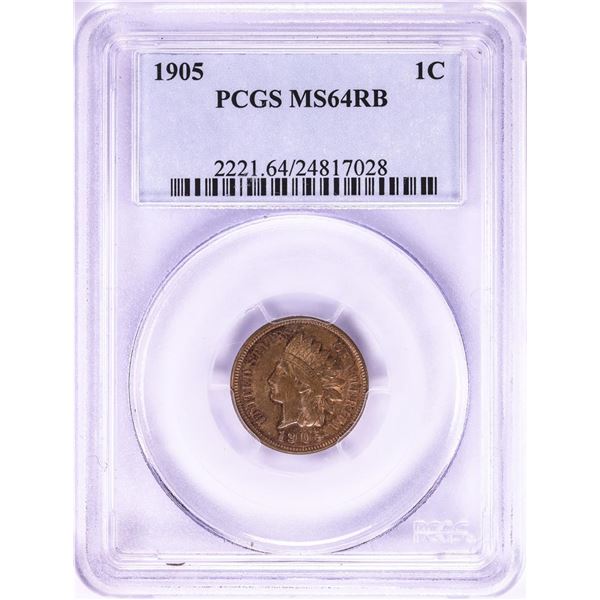 1905 Indian Head Cent Coin PCGS MS64RB