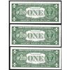 Image 2 : Lot of (3) Consecutive Uncirculated 1957 $1 Silver Certificate Star Notes