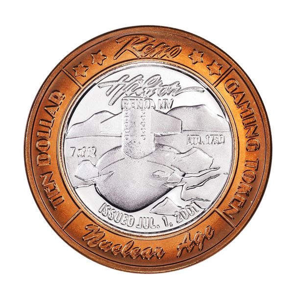 .999 Silver Hilton Reno, Nevada $10 Casino Limited Edition Gaming Token