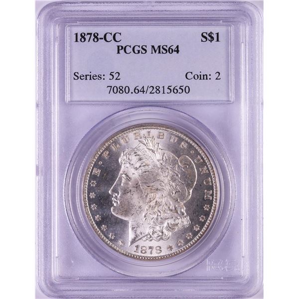 1878-CC $1 Morgan Silver Dollar Coin PCGS MS64