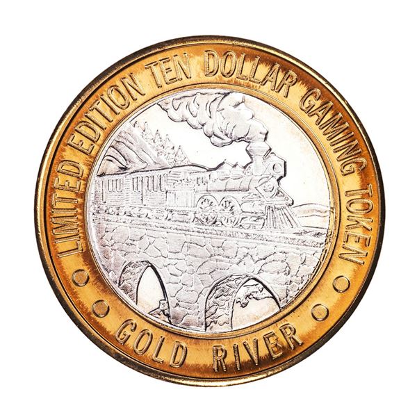 .999 Fine Silver Gold River Laughlin, Nevada $10 Limited Edition Gaming Token