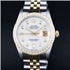 Image 1 : Rolex Men's Two Tone Mother Of Pearl Diamond Datejust Oyster Perpetual Wristwatch