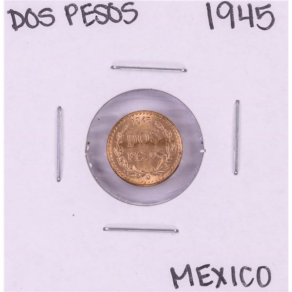 1945 Mexico Dos Pesos Gold Coin