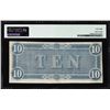 Image 2 : 1864 $10 Confederate States of America Note T-68 PMG Choice About Uncirculated 58