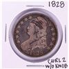 Image 1 : 1828 Curl 2 w/o Knob Capped Bust Half Dollar Coin