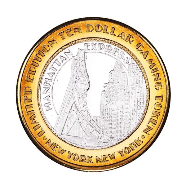 .999 Silver New York New York Hotel & Casino $10 Limited Edition Gaming Token