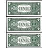 Image 2 : Lot of (3) Consecutive Uncirculated 1957B $1 Silver Certificate Star Notes