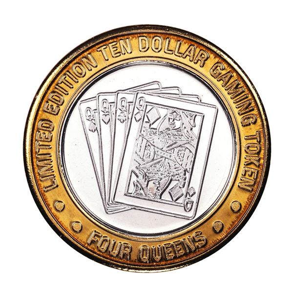 .999 Silver Four Queens Casino Hotel Las Vegas $10 Limited Edition Gaming Token
