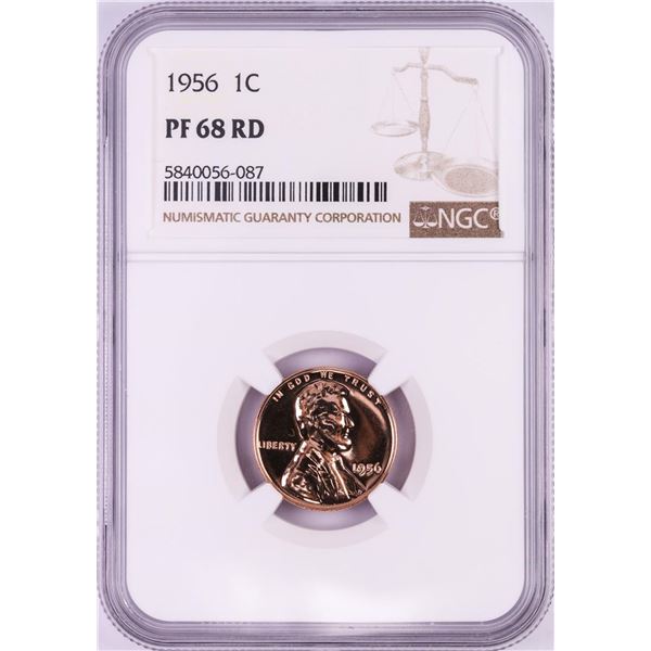 1956 Proof Lincoln Wheat Cent Coin NGC PF68RD