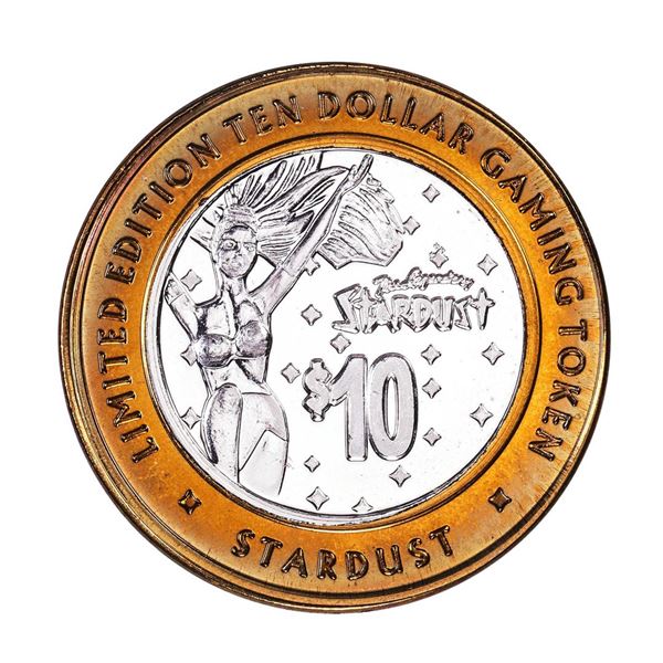 .999 Fine Silver Stardust Casino Las Vegas, NV $10 Limited Edition Gaming Token