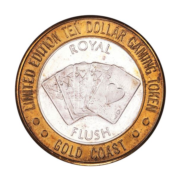 .999 Fine Silver Gold Coast Las Vegas, Nevada $10 Casino Limited Edition Gaming Token