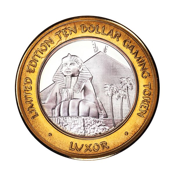 .999 Fine Silver Luxor Las Vegas, Nevada $10 Limited Edition Gaming Token