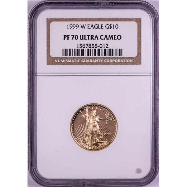 1999-W $10 Proof American Gold Eagle Coin NGC PF70 Ultra Cameo