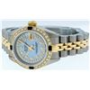 Image 8 : Rolex Ladies Two Tone Blue MOP Diamond & Sapphire Oyster Perpetual Datejust