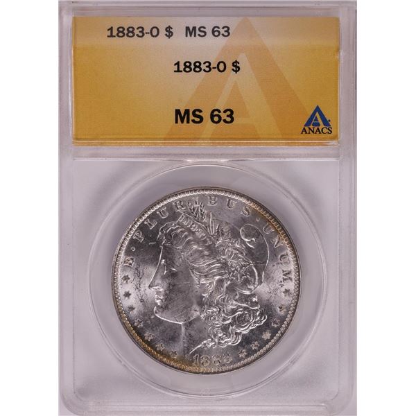 1883-O $1 Morgan Silver Dollar Coin ANACS MS63
