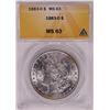 Image 1 : 1883-O $1 Morgan Silver Dollar Coin ANACS MS63