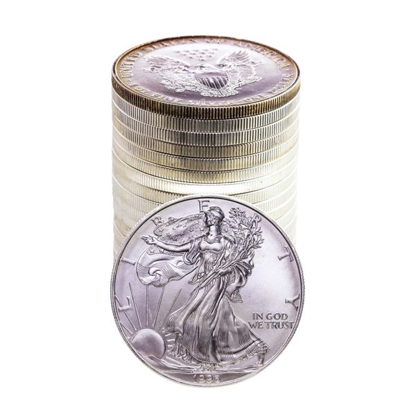 Roll of (20) Brilliant Uncirculated 1996 $1 American Silver Eagle Coins