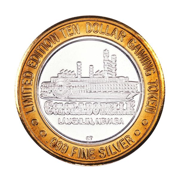 .999 Silver Colorado Belle Laughlin, Nevada $10 Casino Limited Edition Gaming Token