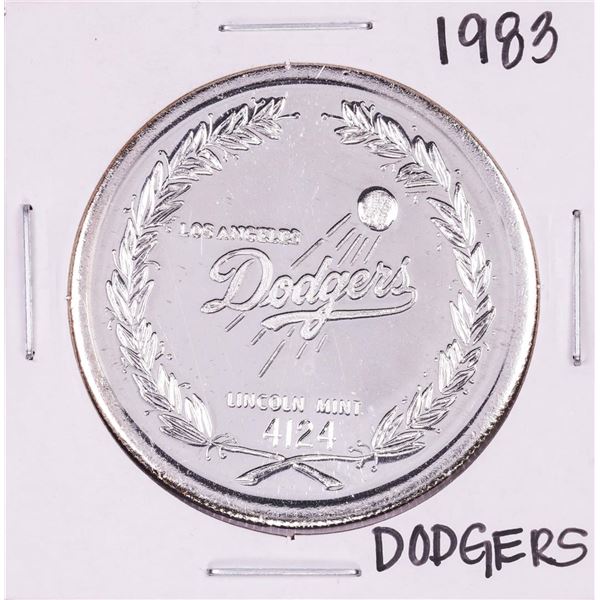 1983 Los Angeles Dodgers 25th Anniversary Proof 1 oz. Silver Round