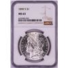 Image 1 : 1890-S $1 Morgan Silver Dollar Coin NGC MS63