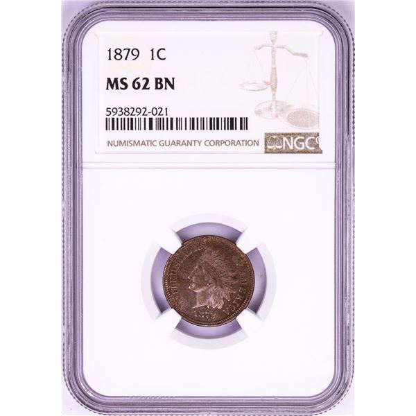 1879 Indian Head Cent Coin NGC MS62BN