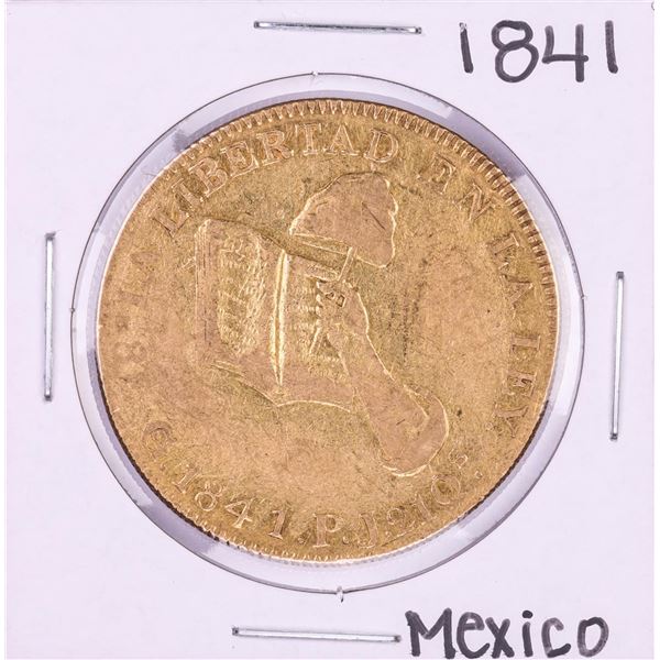 1841GoPJ Mexico 8 Escudos Gold Coin