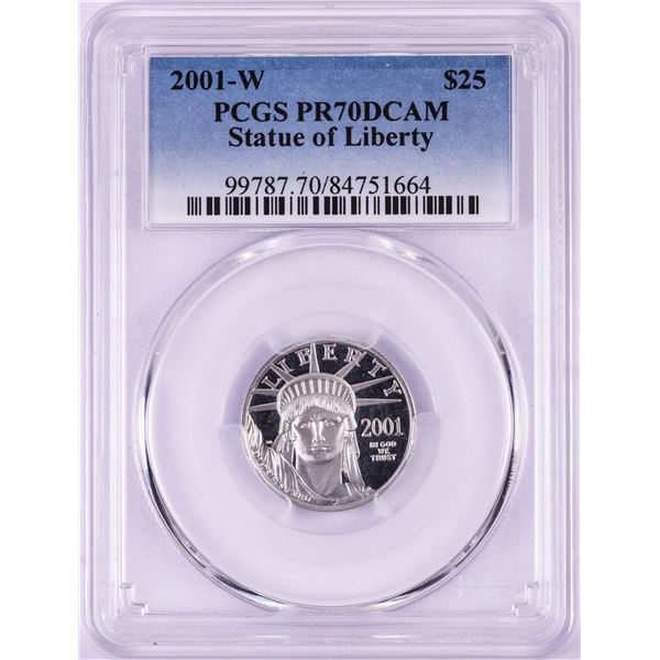 2001-W $25 Proof Platinum American Eagle Coin PCGS PR70DCAM
