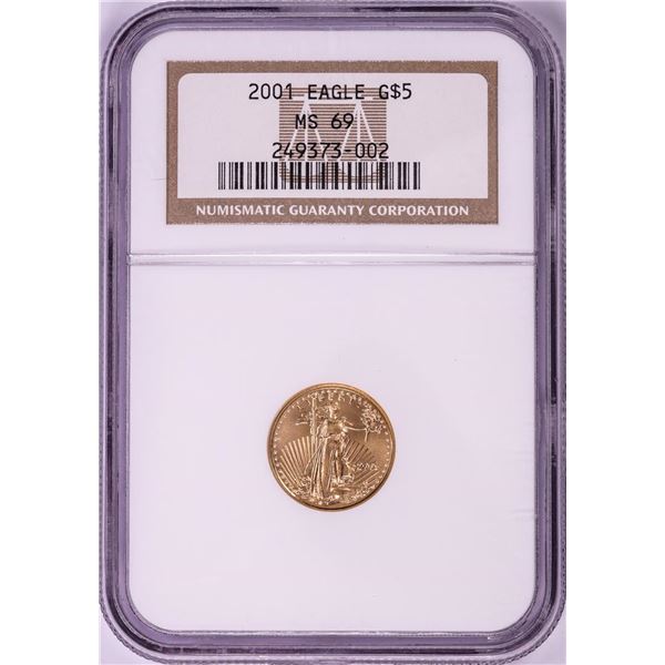 2001 $5 American Gold Eagle Coin NGC MS69