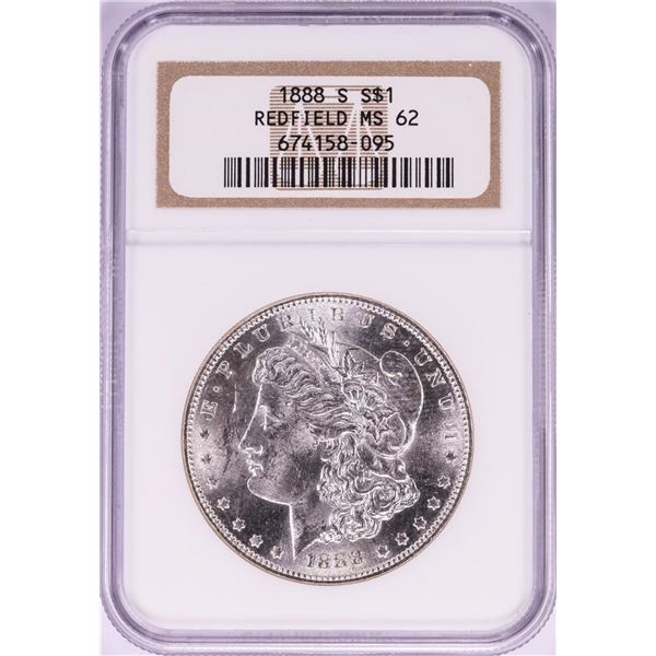 1888-S $1 Morgan Silver Dollar Coin NGC MS62 Redfield