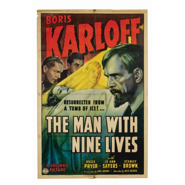 The Man with Nine Lives 1-Sheet Poster.