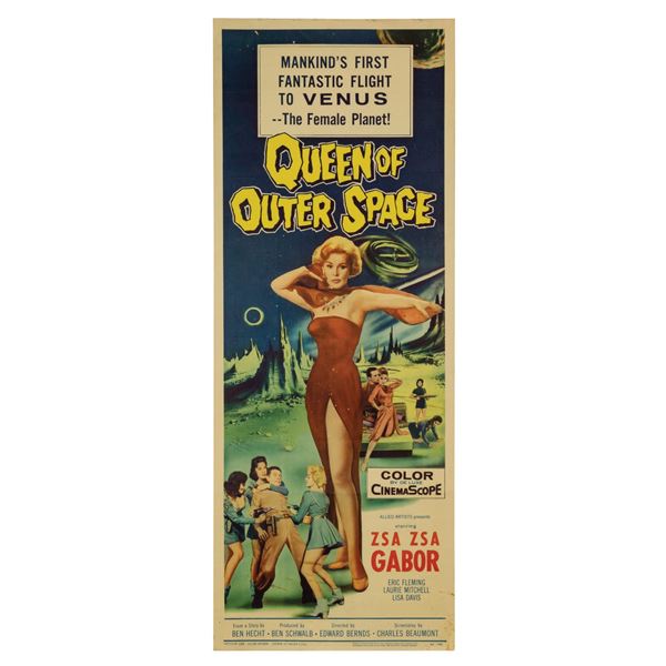 Queen of Outer Space Insert Poster.