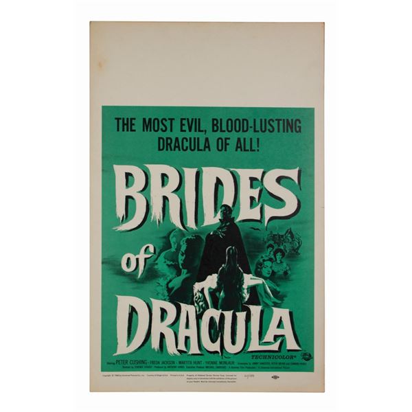 Brides of Dracula Window Card.