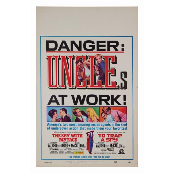 U.N.C.L.E. Double Bill Window Card.