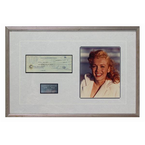 Marilyn Monroe Signed Check.