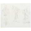 Image 2 : Set of (5) Small Soldiers Production Art.
