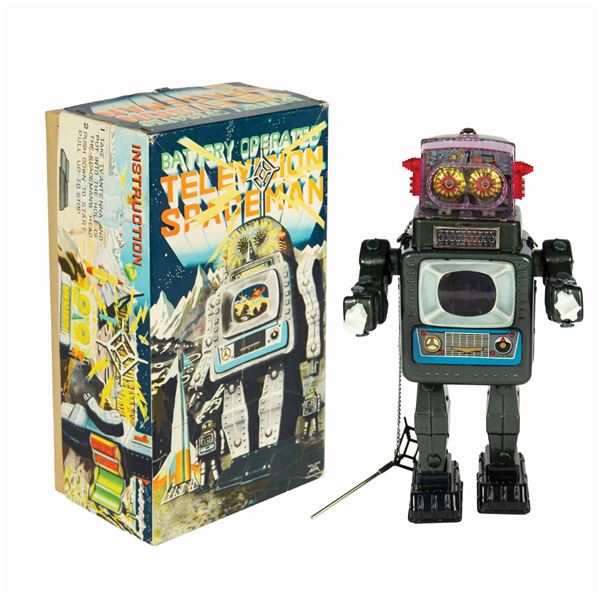 Television Spaceman Robot with Box.