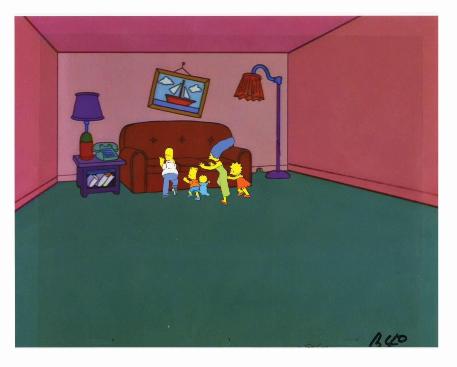 The Simpsons Couch Gag Production Cel.