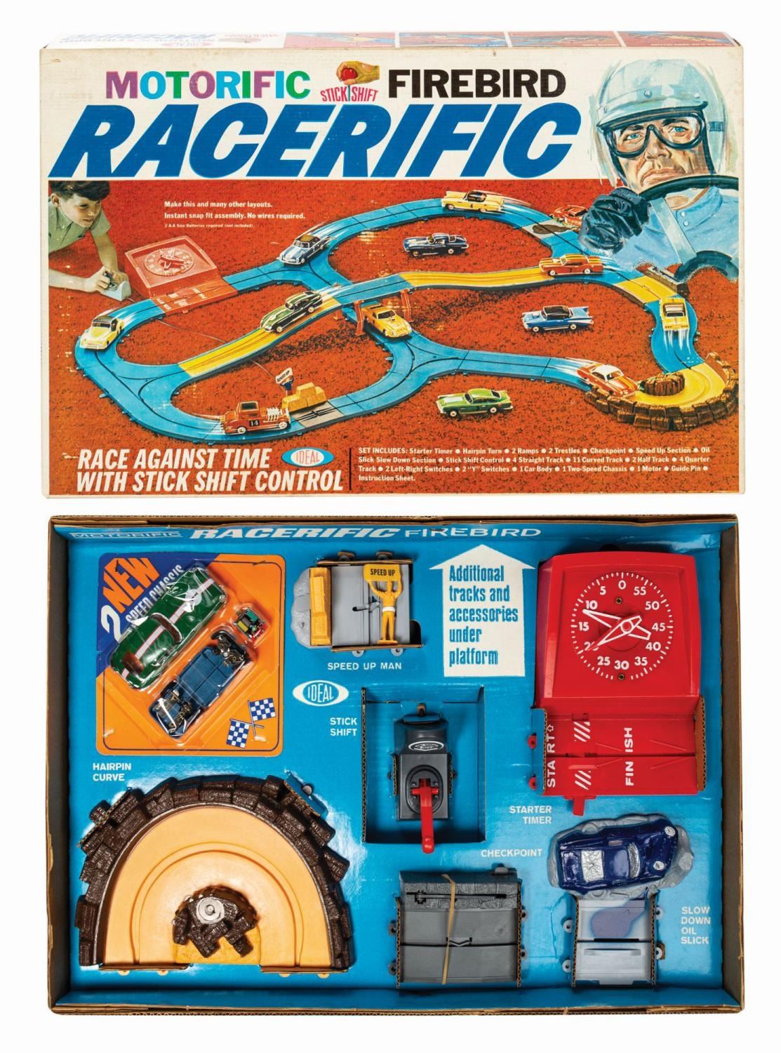 Motorific Racerific Racing Set and Accessories. - Van Eaton Galleries