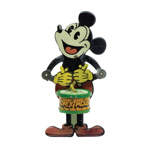 Mickey Mouse Nifty Jazz Drummer Tin Toy.