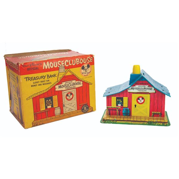 Mickey Mouse Club Tin Coin Bank.