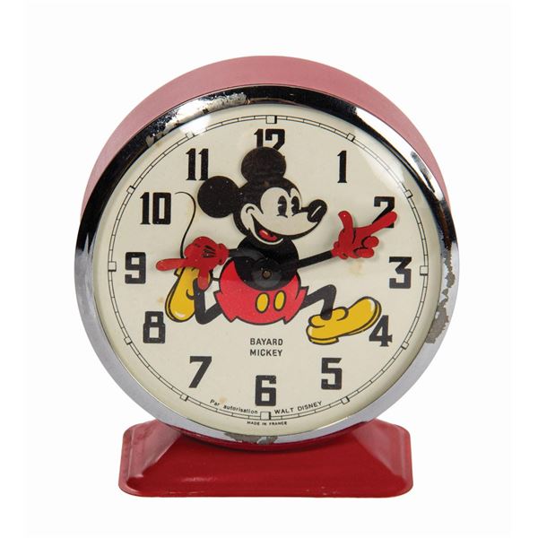 Mickey Mouse Bayard Metal Clock.
