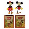 Image 2 : Pair of Mickey & Minnie Retro Wooden Dolls.