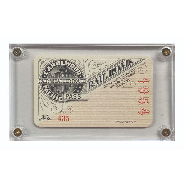 1954 Carolwood Pacific Railroad Pass.